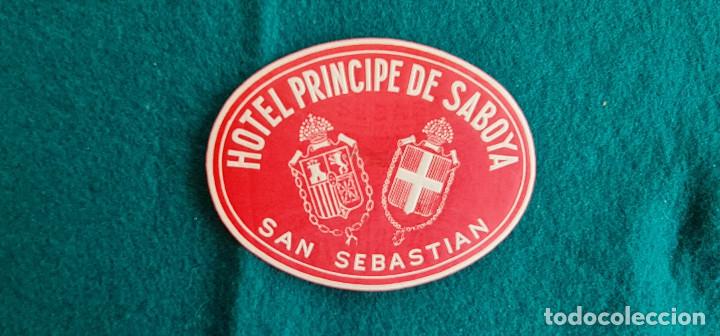 Etiquetas antiguas: ETIQUETA HOTEL PRINCIPE DE SABOYA SAN SEBASTIAN - ESPA&Ntilde;A