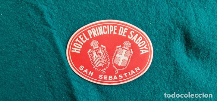 Etiquetas antiguas: ETIQUETA HOTEL PRINCIPE DE SABOYA SAN SEBASTIAN - ESPA&Ntilde;A