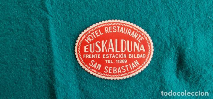 Etiquetas antiguas: ETIQUETA HOTEL EUSKALDUNA SAN SEBASTIAN - ESPA&Ntilde;A