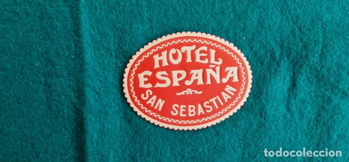 Etiquetas antiguas: ETIQUETA HOTEL ESPA&Ntilde;A SAN SEBASTIAN - ESPA&Ntilde;A