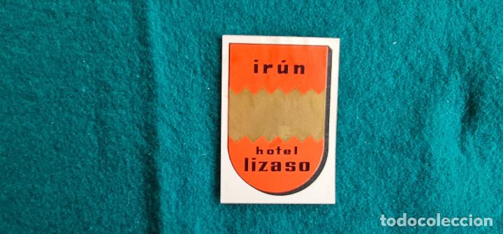 Etiquetas antiguas: ETIQUETA HOTEL LIZASO IRUN - ESPA&Ntilde;A