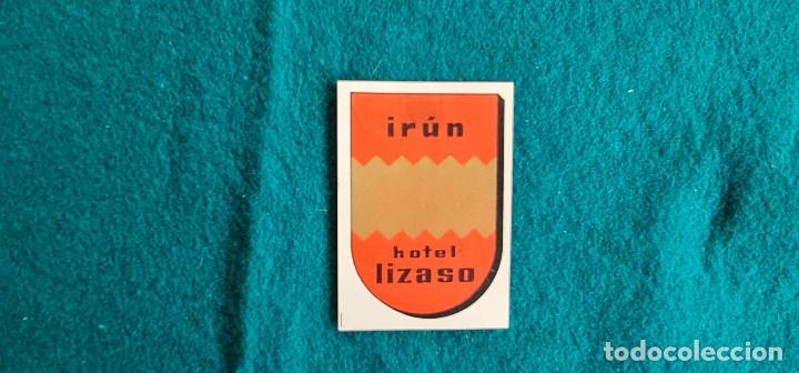 Etiquetas antiguas: ETIQUETA HOTEL LIZASO IRUN - ESPA&Ntilde;A
