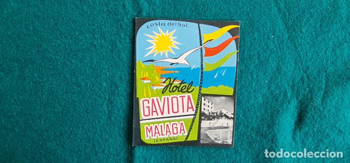 Etiquetas antiguas: ETIQUETA HOTEL GAVIOTA MALAGA - ESPA&Ntilde;A
