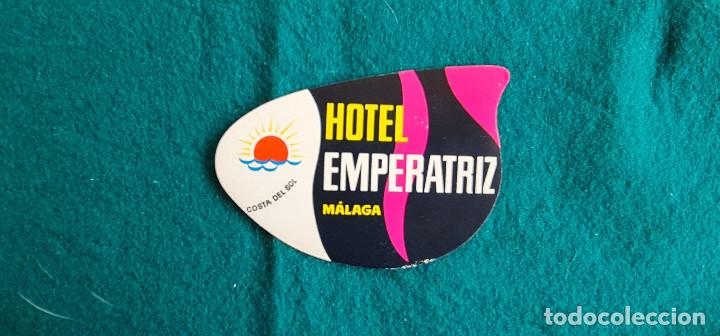 Etiquetas antiguas: ETIQUETA HOTEL EMPERATRIZ MALAGA - ESPA&Ntilde;A