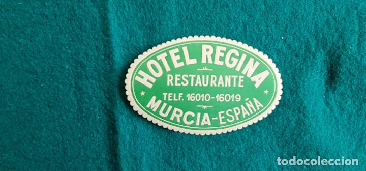 Etiquetas antiguas: ETIQUETA HOTEL REGINA MURCIA - ESPA&Ntilde;A