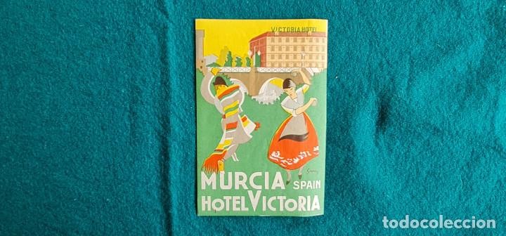 Etiquetas antiguas: ETIQUETA HOTEL VICTORIA (MURCIA) - ESPA&Ntilde;A
