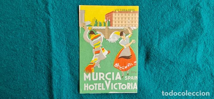 Etiquetas antiguas: ETIQUETA HOTEL VICTORIA (MURCIA) - ESPA&Ntilde;A