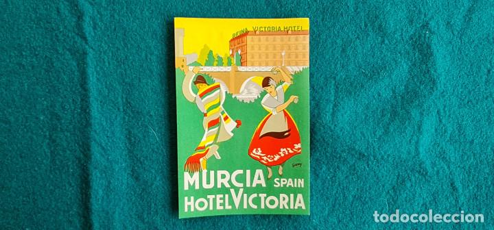Etiquetas antiguas: ETIQUETA HOTEL VICTORIA (MURCIA) - ESPA&Ntilde;A