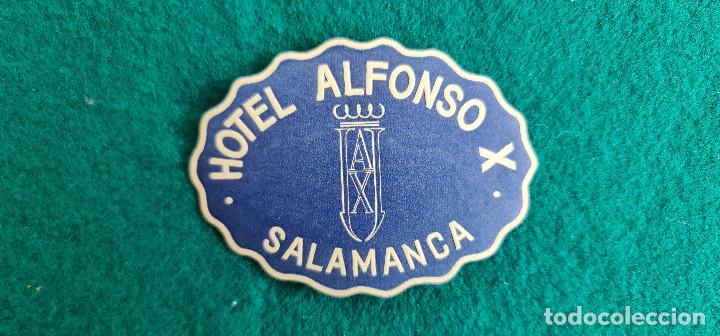 Etiquetas antiguas: ETIQUETA HOTEL ALFONSO X - SALAMANCA - ESPA&Ntilde;A