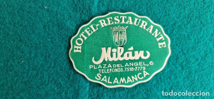 Etiquetas antiguas: ETIQUETA HOTEL MILAN - SALAMANCA - ESPA&Ntilde;A