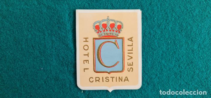 Etiquetas antiguas: ETIQUETA HOTEL CRISTINA - SEVILLA - ESPA&Ntilde;A