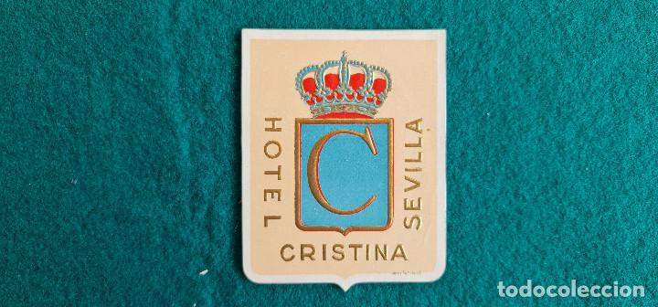 Etiquetas antiguas: ETIQUETA HOTEL CRISTINA - SEVILLA - ESPA&Ntilde;A