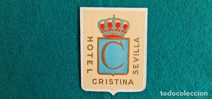 Etiquetas antiguas: ETIQUETA HOTEL CRISTINA - SEVILLA - ESPA&Ntilde;A