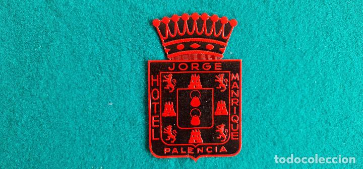 Etiquetas antiguas: ETIQUETA HOTEL JORGE MANRIQUE - PALENCIA - ESPA&Ntilde;A