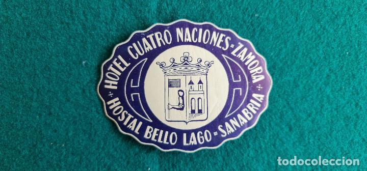 Etiquetas antiguas: ETIQUETA HOTEL CUATRO NACIONES - ZAMORA - ESPA&Ntilde;A