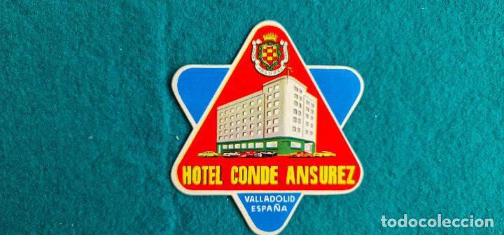 Etiquetas antiguas: ETIQUETA HOTEL CONDE ANSUREZ - VALLADOLID - ESPA&Ntilde;A