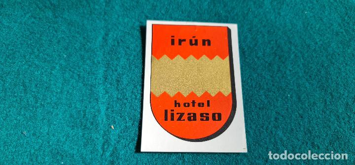 Etiquetas antiguas: ETIQUETA HOTEL LIZASO - IRUN - ESPA&Ntilde;A