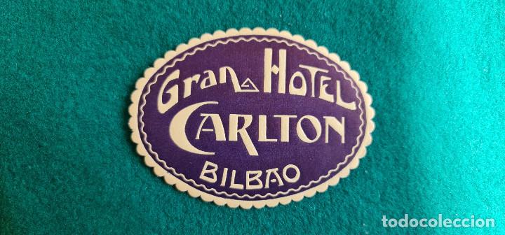 Etiquetas antiguas: ETIQUETA GRAN HOTEL CARLTON - BILBAO - ESPA&Ntilde;A