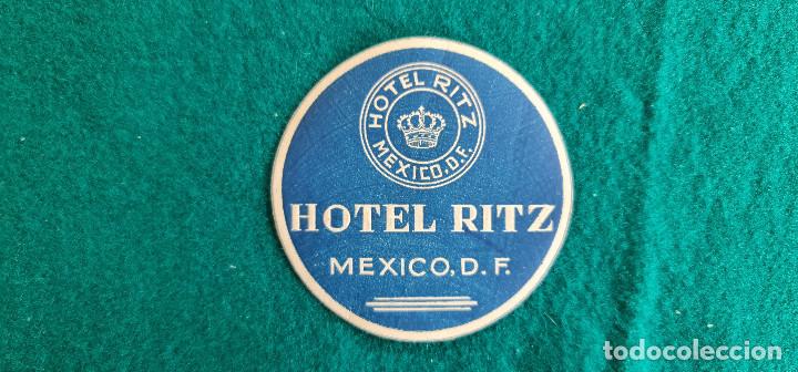 Etiquetas antiguas: ETIQUETA HOTEL RITZ - MEXICO D.F. (MEJICO)