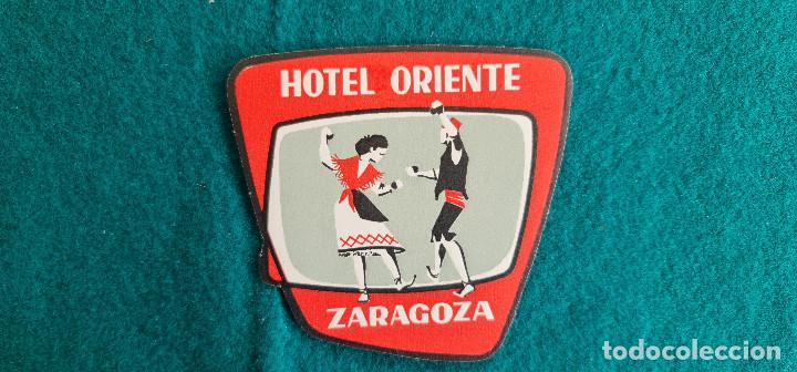 Etiquetas antiguas: ETIQUETA HOTEL ORIENTE - ZARAGOZA - ESPA&Ntilde;A