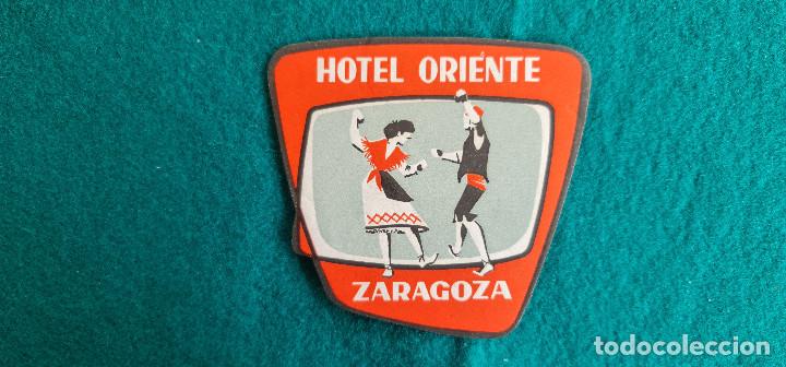 Etiquetas antiguas: ETIQUETA HOTEL ORIENTE - ZARAGOZA - ESPA&Ntilde;A