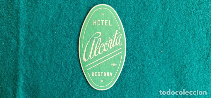 Etiquetas antiguas: ETIQUETA HOTEL ALCORTA - CESTONA (GUIPUZCOA) - ESPA&Ntilde;A