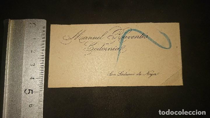 Etiquetas antiguas: ANTIGUA TARJETA 1900 MANUEL RAVENTOS CODORNIU , LEER DESCRIPCION