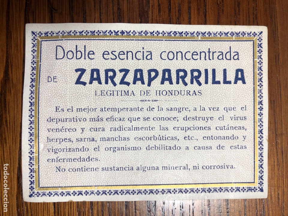 Etiquetas antiguas: ETIQUETA BOTELLA ZARZAPARRILLA - Foto 1