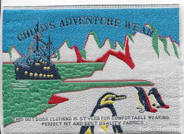 Alte Etiketten: Etiqueta textil CHILD'S ADVENTURE WEAR