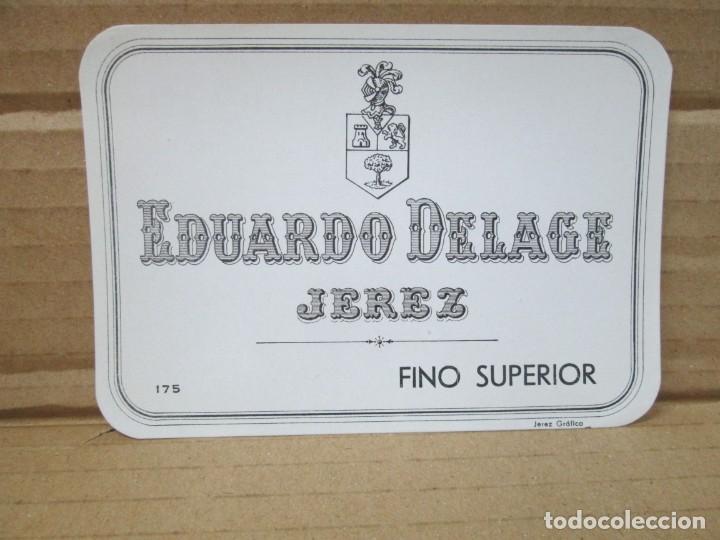 Etiquetas antiguas: ANTIGUA ETIQUETA BRANDY CO&Ntilde;AC, EDUARDO DELAGE FINO SUPERIOR
