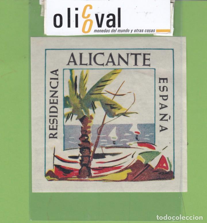Etiquetas antiguas: ETIQUETA HOTEL RESIDENCIA ALICANTE 98X98 mm EH3284
