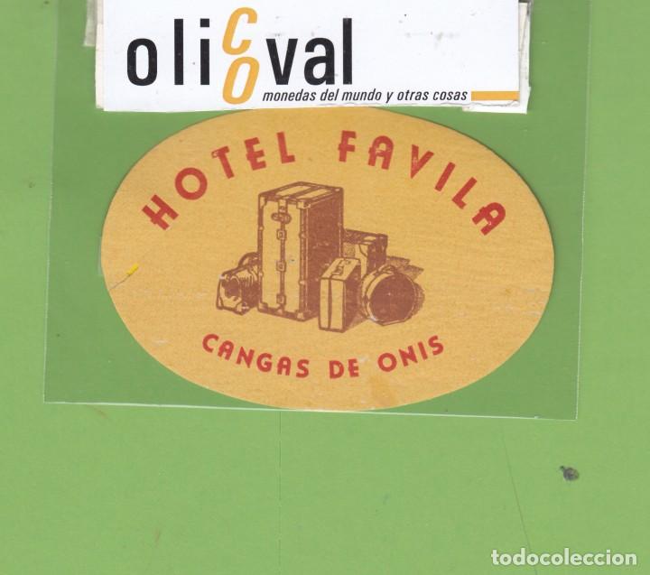 Etiquetas antiguas: ETIQUETA HOTEL FAVILA CANGA DE ONIS ASTURIAS OVAL 851X 55 mm EH3289
