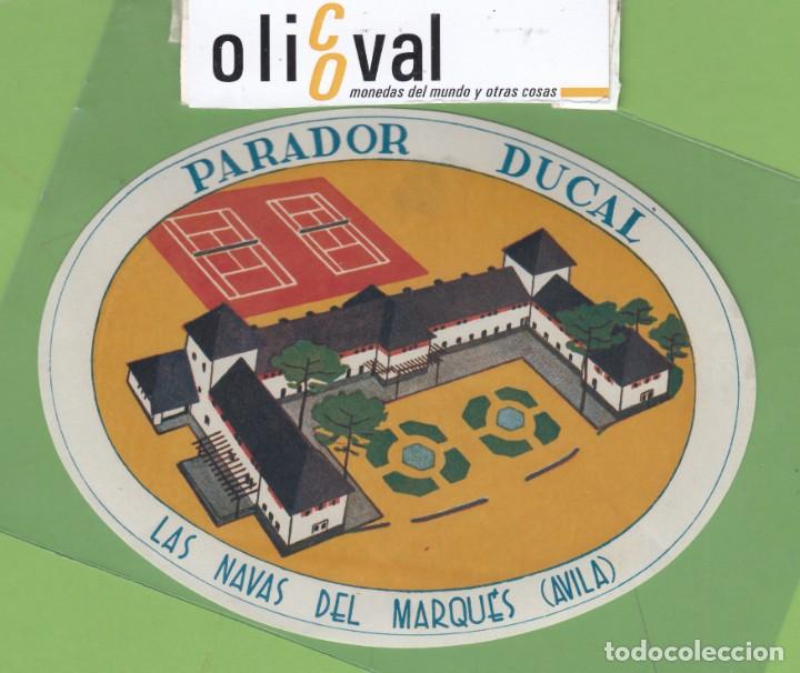 Etiquetas antiguas: ETIQUETA HOTEL ROMA AZUL PARADOR DUCAL LAS NAVAS DEL MARQUES AVILA TROQUEL 130 X 10 mm EH3296