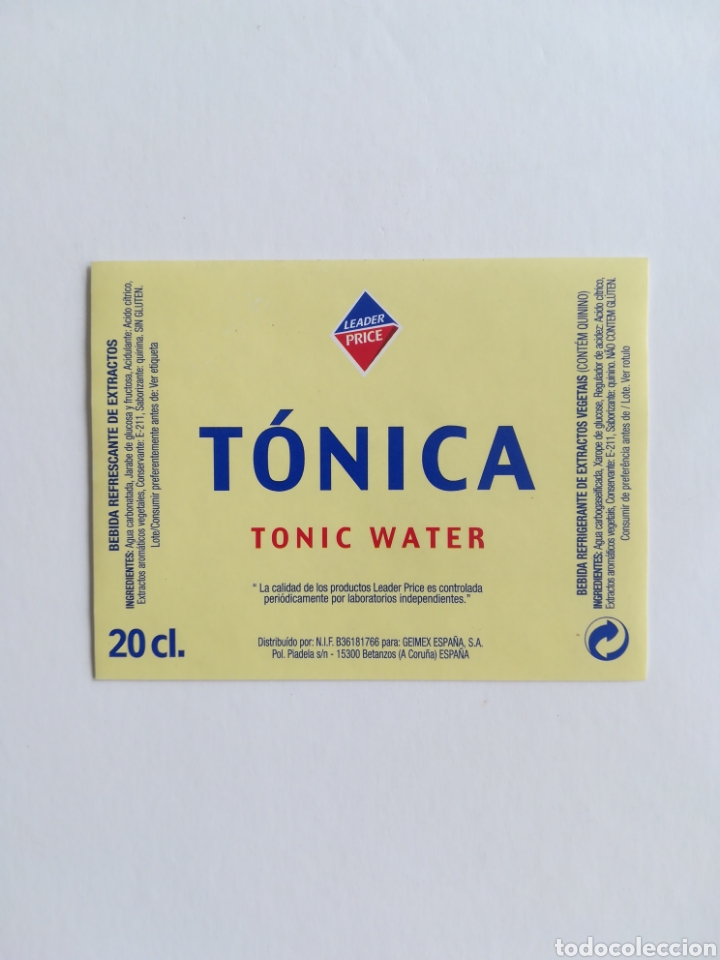 Old Labels: Etiqueta T&oacute;nica tama&ntilde;o 8x6cm