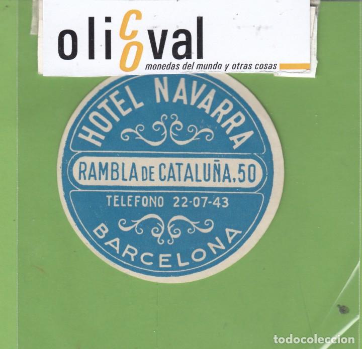 Etiquetas antiguas: ETIQUETA HOTEL EUROPA PAMPLONA NAVARRA AZUL VERDOSO TEL 4 CIFRAS TROQUEL 65 mm EH3316