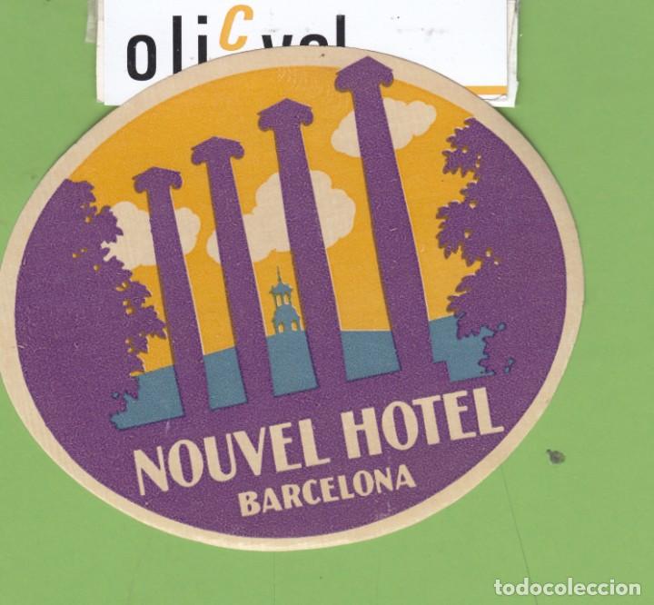 Etiquetas antiguas: ETIQUETA HOTEL NOUVEL HOTEL BARCELONA OVAL 120 mm EH3328
