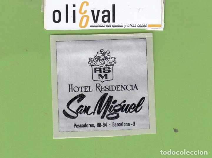 Etiquetas antiguas: ETIQUETA HOTEL RESIDENCIA SAN MIGUEL BARCELONA 60X60 mm EH3334