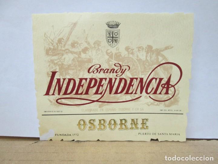 Etiquetas antiguas: ANTIGUA ETIQUETA BRANDY CO&Ntilde;AC, INDEPENDENCIA