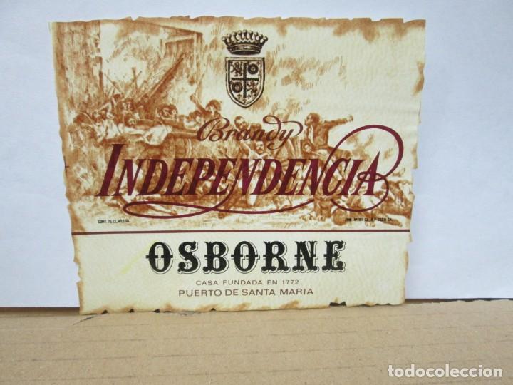 Etiquetas antiguas: ANTIGUA ETIQUETA BRANDY CO&Ntilde;AC, INDEPENDENCIA