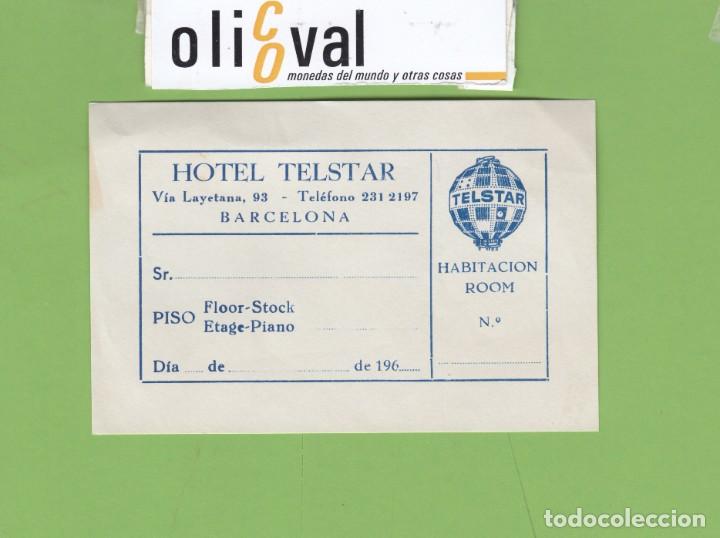 Etiquetas antiguas: ETIQUETA HOTEL TELSTAR BARCELONA 110 X 74 mm TEL.6C EH3353