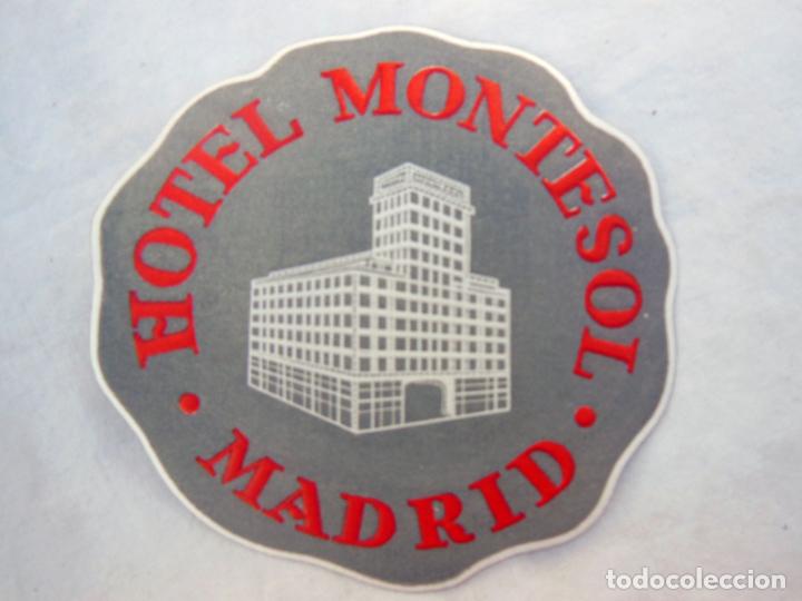 Etiquetas antiguas: Antigua Etiqueta Hotel - Old Hotel Label : HOTEL MONTESOL, MADRID
