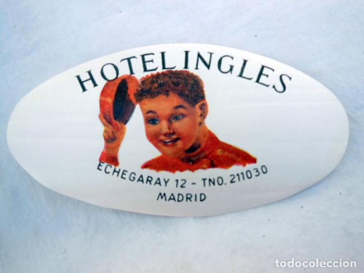 Etiquetas antiguas: Antigua Etiqueta Hotel - Old Hotel Label : HOTEL INGL&Eacute;S, MADRID
