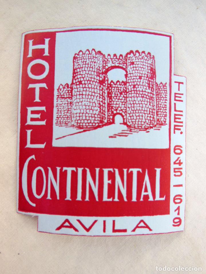 Etiquetas antiguas: Antigua Etiqueta Hotel - Old Hotel Label : HOTEL CONTINENTAL, &Aacute;VILA