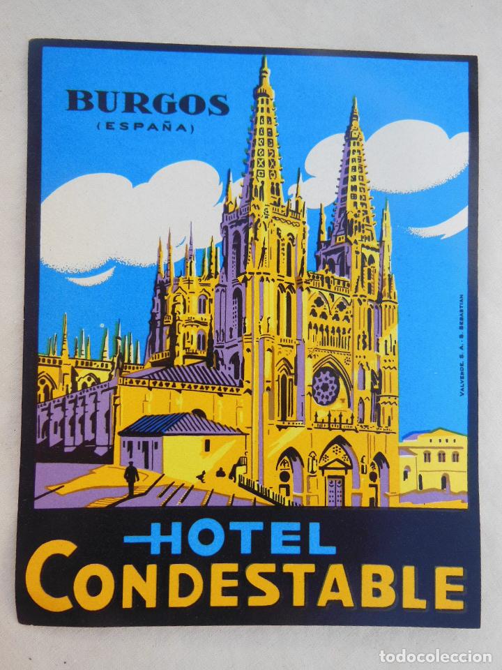Etiquetas antiguas: Antigua Etiqueta Hotel - Old Hotel Label : HOTEL CONTINENTAL, &Aacute;VILA