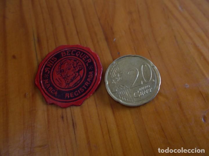 Etiquetas antiguas: ETIQUETA PUBLICITARIA A&Ntilde;OS 40/50, ANIS BECQUER