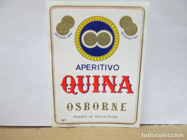 Etiquetas antiguas: ANTIGUA ETIQUETA, APERITIVO QUINA OSBORNE