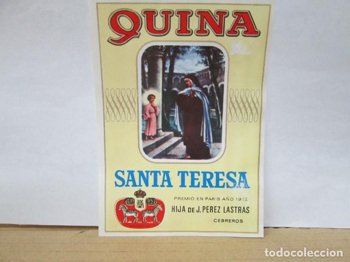 Etiquetas antiguas: ANTIGUA ETIQUETA, QUINA SANTA TERESA