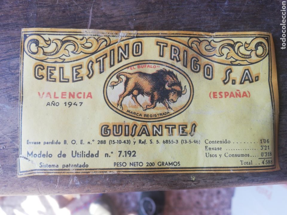 Etiquetas antiguas: Etiqueta Celestino Trigo, Valencia