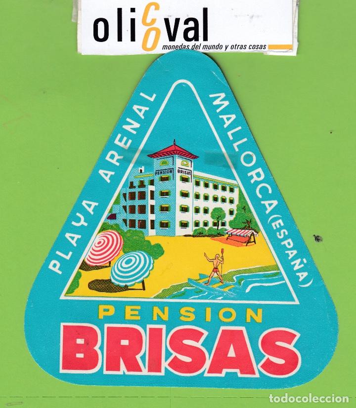 Etiquetas antiguas: ETIQUETA HOTEL PENSION BALMES 125 X 115 mm ILUSTRACION. EH3387