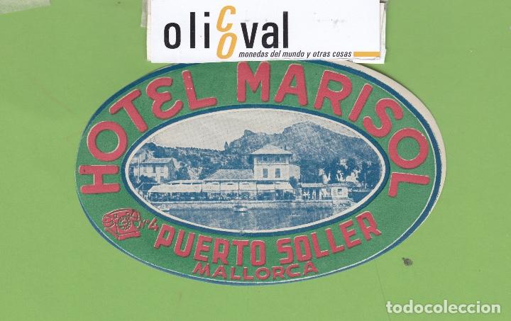 Etiquetas antiguas: ETIQUETA HOTEL MARISOL PUERTO SOLLER MALLORCA TROQUEL125 mm EH3405